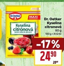 Kyselina citronová Dr. Oetker