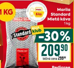 Mletá káva Standard Marila