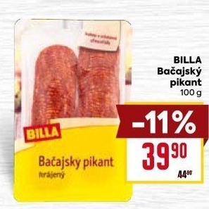 Salám Bačajský pikant Billa