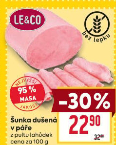 Šunka dušená nejvyšší jakosti LE&