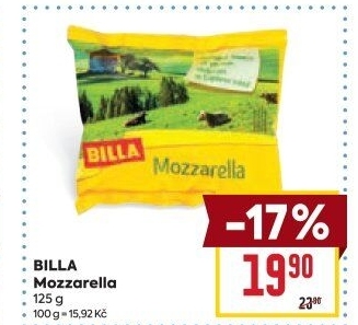 Sýr Mozzarella Billa