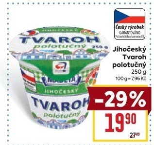 Tvaroh polotučný Jihočeský Madeta