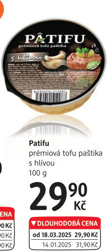 Prémiová tofu paštika s hlívou Veto Pâtifu