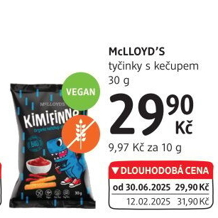 Snack bez lepku pro děti bio Kimifinne Mclloyd'