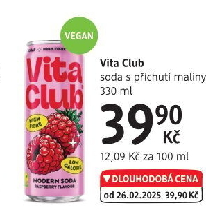 Soda s prebiotickou vlákninou Vita Club
