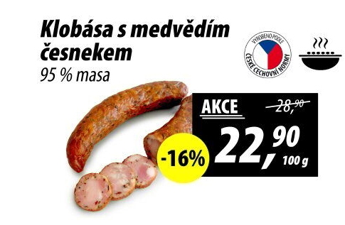 Klobása s medvědím česnekem