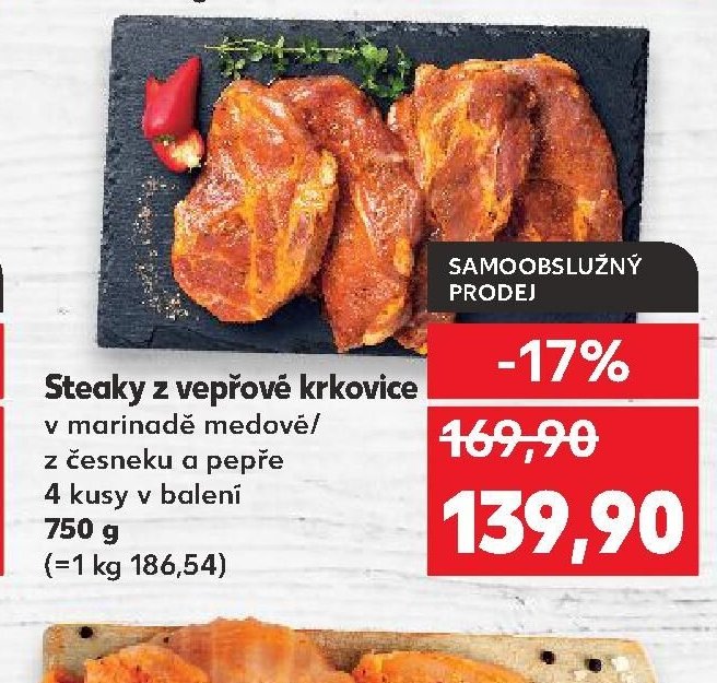 Steaky z vepřové krkovice