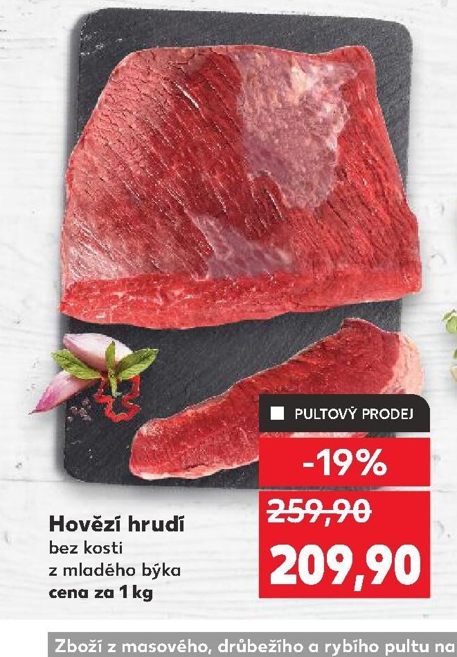 Hovězí hrudí bez kosti