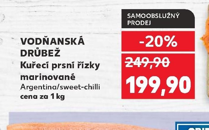 Vodňanská drůbež Kuřecí prsní řízky marinované