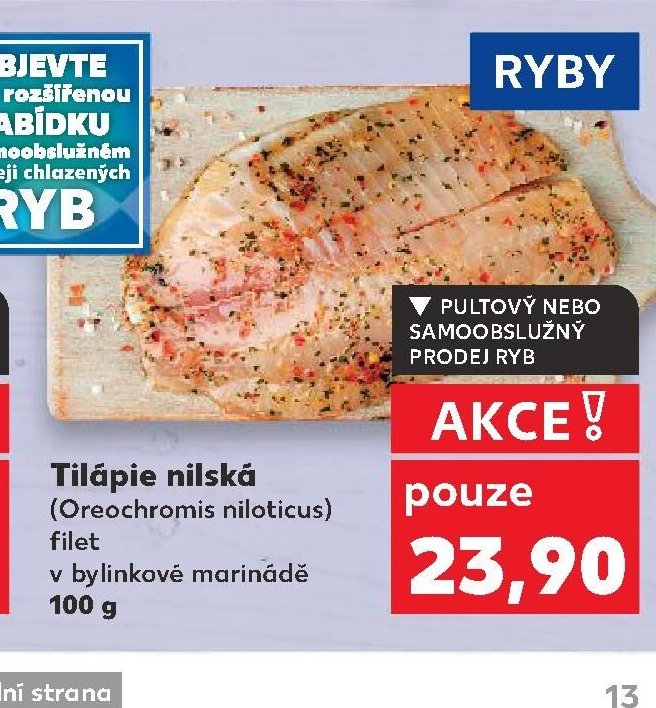 Tilápie nilská filet