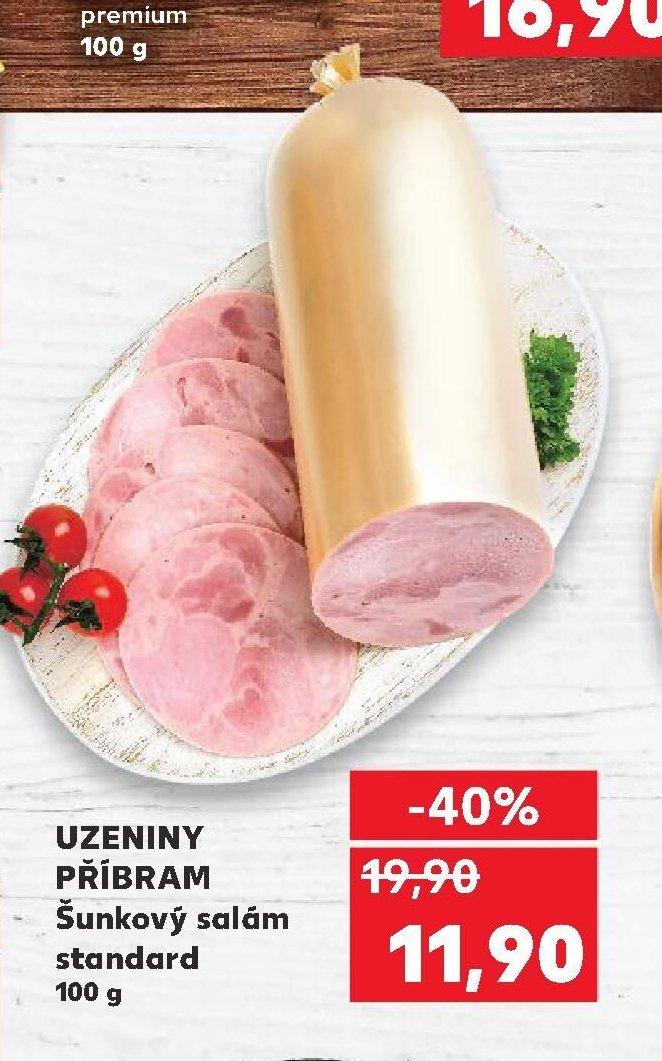 UZENINY PŘÍBRAM Šunkový salám standard 100 g