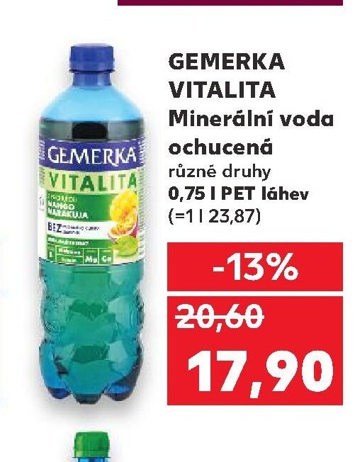 Gemerka Vitalita Minerální voda ochucená