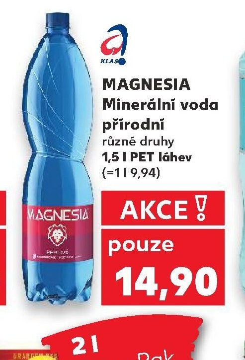 Magnesia Minerální voda přírodní