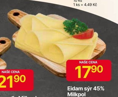 Eidam sýr 45% Milkpol