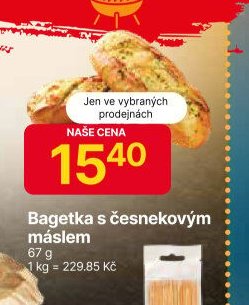 Bagetka s česnekovým máslem