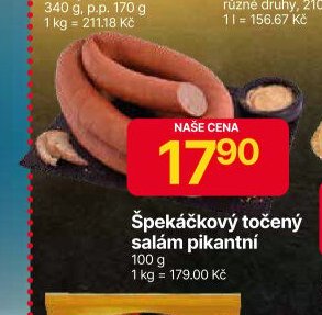 Špekáčkový točený salám pikantní