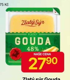 Zlatý sýr Gouda plátky 48%