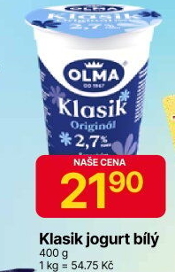 Bílý jogurt Klasik Olma