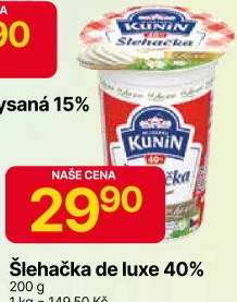 Šlehačka de luxe Mlékárna Kunín 40%