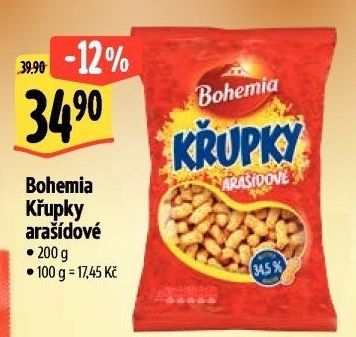 Křupky arašídové Bohemia Chips