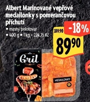 Marinované vepřové medailonky Albert Gril