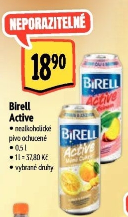Nealkoholické pivo ochucené Active Birell