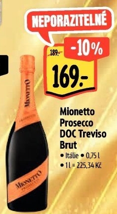 Prosecco brut DOC Treviso Mionetto