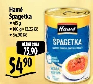 Špagetka Hamé - konzerva
