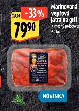 Vepřová játra marinovaná na gril Láďa Grileman Kostelecké uzeniny