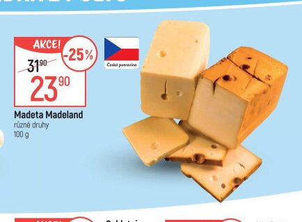 Madeta Madeland různé druhy