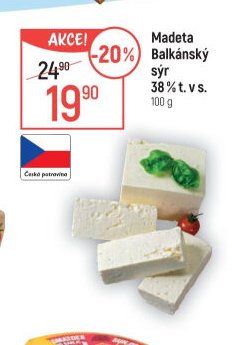 Madeta Balkánský sýr 38% t. v s.