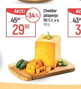 Cheddar jalapenjo 50% t. v s.