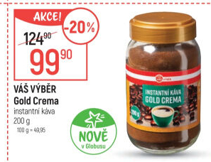 Instantní káva Gold Crema Váš Výběr