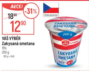 Zakysaná smetana 15% Váš Výběr