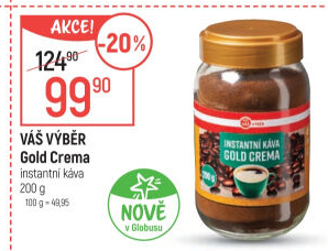 Instantní káva Gold Crema Váš Výběr