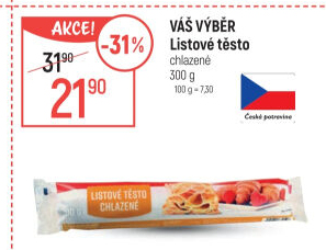 Listové těsto Váš Výběr