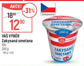 Zakysaná smetana 15% Váš Výběr