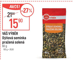 Dýňová semínka pražená Váš Výběr