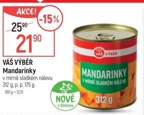 Kompot mandarinky Váš Výběr