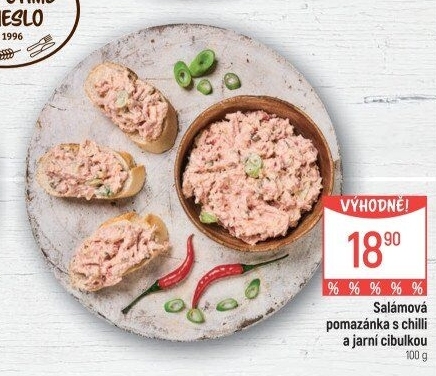 Salámová pomazánka s chilli a jarní cibulkou Globus