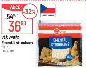 Sýr Ementál strouhaný Váš Výběr