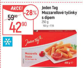 Tyčinky mozzarelové mražené Jeden Tag