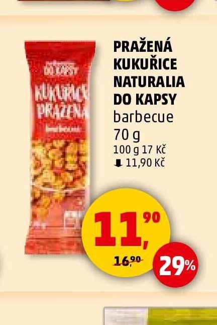 PRAŽENÁ KUKUŘICE NATURALIA DO KAPSY 70 g