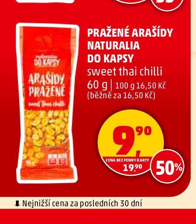 PRAŽENÉ ARAŠÍDY NATURALIA DO KAPSY sweet thai chilli 60 g