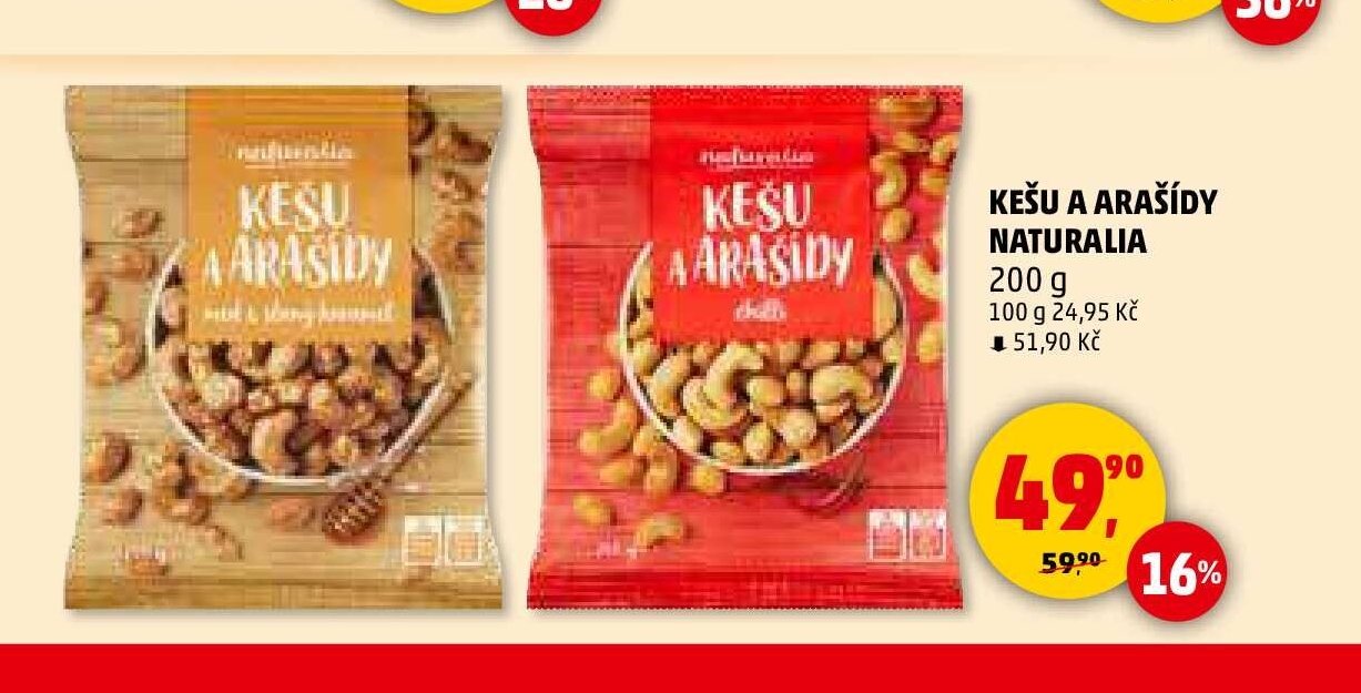 KEŠU A ARAŠÍDY NATURALIA 200 g