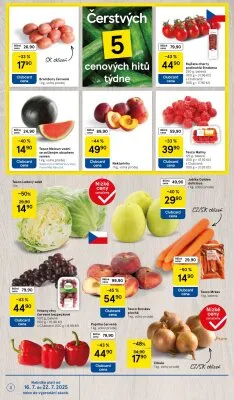 akční leták Tesco 16.7.2025-22.7.2025