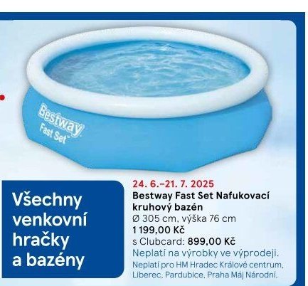 Bestway Fast Set Nafukovací kruhový bazén