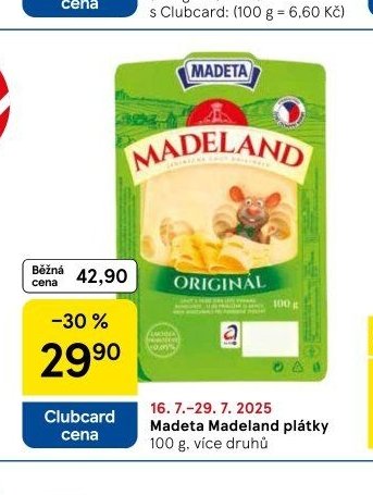 Madeta Madeland plátky