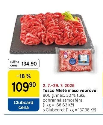 Tesco Mleté maso vepřové