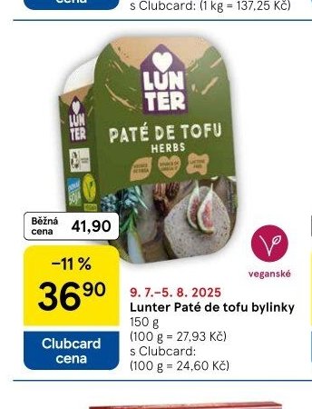 Lunter Paté de tofu bylinky